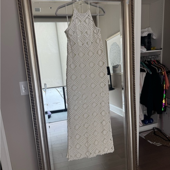 Anthropologie Crochet Halter Maxi Dress NWT - Picture 2 of 7